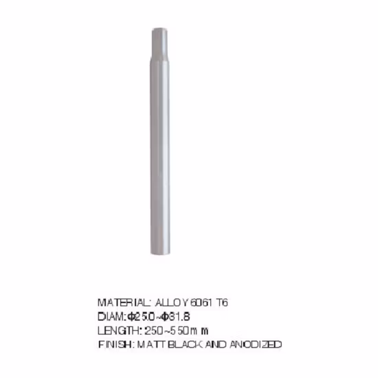 Велосипедный подседельный штырь из сплава 6061 T6 с диаметром 25,4 мм